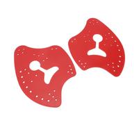 Generic Silicone Hand Paddles Axe Shaped Design Dual Sided Flat Paddles Swimming Training Aid for Men Women Children 2 Units (M Adjustment Range: 32-50cm / 12.6-19.7in)