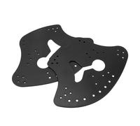 Generic Silicone Hand Paddles Axe Shaped Design Dual Sided Flat Paddles Swimming Training Aid for Men Women Children 2 Units (M Adjustment Range: 32-50cm / 12.6-19.7in)