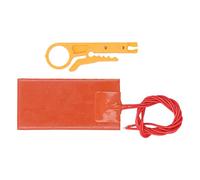 Generic Silicone Heating Pad, 12V Heating Pad 50x100mm 15W 250℃ with Wire Stripper Silicone Rubber for Industrial Pipe and Instrument Insulation