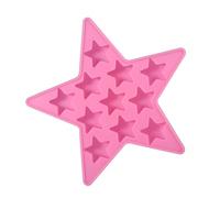 Generic Silicone Ice Cube Tray, Star Shaped Non Stick Flexible Mold, Easy Release Candy Cub Mold for Chocolate, Candy, Party, Bar, Club & Kitchen Decor (Pink)