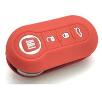 Generic SILICONE KEY FOB PROTECTIVE CASE COVER Compatible With FIAT 500 500L ABARTH GRANDE PUNTO BRAVA PANDA STILO LINEA (Red)