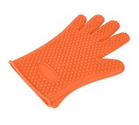 Generic Silicone Microwave Gloves, High-Quality, Anti-Slip, Thermal Insulation, Non-Slip, for Baking with Thermal Insulation Cotton Layer, Prevent Scalding and No Water Leakage (Orange)