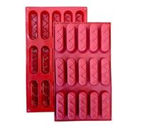 Generic Silicone Mould, 1 Bounty Mould with Non-Stick Coating, Silicone Baking Mould for Muffins, Brownies, Cakes, Pudding, Ice Cubes, Jelly, Quiches (29 x 17cm) - 15 Cavities