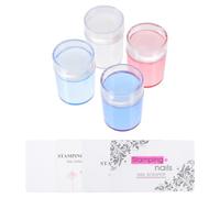 Generic Silicone Nail Art Stampers Nail Art Stamper Tools 4 Sets and Handheld with 3.8cm Silicone Create Attractive Patterns with Fine Workmanship Manicure