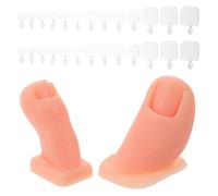 Generic Silicone Nail Practice Toe with 120 Nail Tips Realistic Soft Silicone Fake Toe Model Pressure-free Experience and Lifelike Feedback for Classroom Use and Personal Study