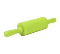 Generic Silicone Non Stick Rolling Pin with Solid Plastic Handles for Dough and Cookie Rolling Home Kitchen Baking Tool 9.1inch Green Blue Red Orange (Green)