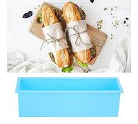 Generic Silicone Rectangle Soap Mold 1200ML Non-Stick Long Lasting Mold for DIY Soap Making with Kids and Adults in Purple and Blue 10.2x2.8x3.1in (Sky Blue)