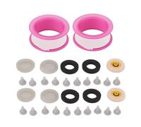 generic Silicone Shower Head Nozzles Kit, Premium Material, Filtering Design, Water Saving, Easy Installation, 2 Set with Rubber Gasket with Screen Flowing Restrictor PTFE Tape Kit