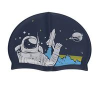 Generic Silicone Swim, Anti Slip Stripes Inside, High Elastic Soft Material, Extra Room for Long Hair and Ear Protection, Waterproof Head Cover for Adult Water Sports (Astronaut)