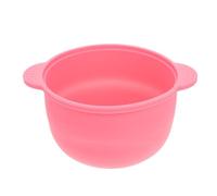 Generic Silicone Wax Melting Pot Comfortable Touch Handle Design Non-stick Waxing Bowl Home and Salon Use Pink Wax Heat Melting