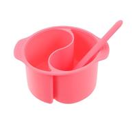 Generic Silicone Wax Warmer Pot Liner with Spatula Stick, 400ml/13.5oz Reusable Non-stick Wax Melting Bowl for Hair Removal, Suitable for Busy Spas and Salons, Pink Colour