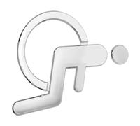 Generic Silver Disabled Toilet Sign for Wheelchair and Disabled People, Lightweight Abs Restroom Sign Plate, Easy to Install Awareness Notice for Public Restroom