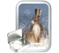 Generic Silver Hinged Storage Box, 50ml, Small Rectangular Tin, 1oz Tobacco Herb Container, Gift Box