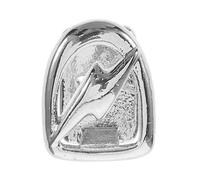 Generic Silver Plated Silver Tooth Cap Hip Hop Teeth Accessories Plain Single Tooth Cap For Teeth Mouth Realistic Fake Teeth Grills For Party