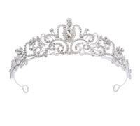 Generic Silver Rhinestone Headband for Comfortable Alloy Material Dazzling Tiara Headpiece for Masquerade Parties and Special Occasions