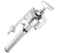 Generic Silver Zinc Alloy Single Arm Drum Holder Stand for Drum Kit Parts with Precision Production and Lightweight Design, for Beginning Musicians and Students