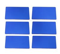 Generic Simple Design Engraved Aluminum Visiting Card 50PCS Portable Business Name Card for Entrepreneurs (Blue)