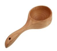 Generic Simple Wood Spoon with Practical and Sturdy Handle, 22cm Beech Wood Water Scoop for Sauna Room and Bathroom