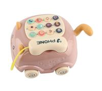 Generic Simulated Telephone Toy, Telephone Toy for Children The Multifunctional Educational Light for The Child (Red)