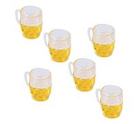 Generic Simulation Beer Mugs Model 20 Pcs Realistic Mini Beer Cups Made of Resin for Miniature Gardens and DIY Crafts