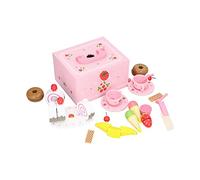 Generic Simulation Cake Toy Set Brightly Colored Educational Dessert Play for Toddlers and Children 15-Piece Wooden Toy