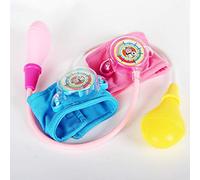 Generic Simulation Stethoscope Children Blood Pressure Playset Toy, Interactive Educational Learning Toy for Practical Skills Development, Emotional Intelligence, Plastic Material (Pink)