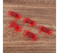 Generic Simulation Three Dimensional Crab Shape Soft Lure for Fishing Tackle in Ocean, Lake, Reservoir, River, 5Pcs Red 2.5x1.6x0.4in