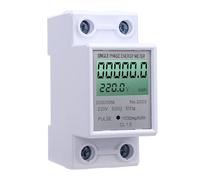 Generic Single Phase Energy Meter Reliable Power Usage Tester for Home with Backlight & Clear Display, for Efficient Electricity Management & Control, Pa66 Material