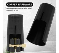 Generic Single Screw Adjustment Saxophone Ligature Durable Leather Clamp/Holder+Cap Compact Nice Accessory for Professional Practice Performance Woodwind Instrument Enthusiasts (JS04 clarinet)