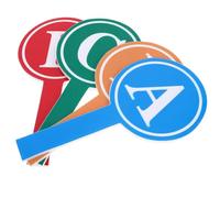 Generic Single Sided Handheld Dry Erase Scoreboards 4Pcs Whiteboard Paddles for Game Shows and Competition Judges