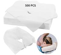 Generic Single Use Massage Bed Headrest Cushion Cover, Face Cover Professional Massage Chair for Skincare Beauty Salons, 500 Pcs Disposable Face Cradle Covers, Disposable Massage Headrest Cover