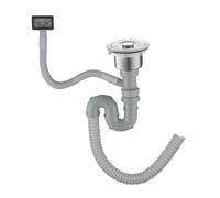 Generic Sink Drain Pipe Drainage Pipe Sink Strainer Easy to Install Deodorant Drain Pipe Sink Drain Assembly Drain Hose for Home Sink, Single Slot A