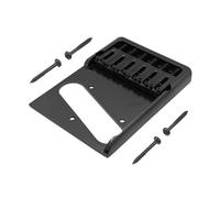 Generic Six String Brass Bridge for Electric Guitars Spare Part Attachments Replacement Heavy Duty, Black