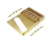 Generic Six String Brass Bridge for Electric Guitars Spare Part Attachments Replacement Heavy Duty, Gold