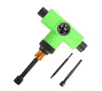 Generic Skateboard Tool T Handle Tuning Wrench Compact Socket Kit with 5/16 3/8 1/2 9/16 Ends Reliable Nylon Suitable for Quick Maintenance Deck Setup Home Workshop and Park use, Green
