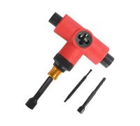 Generic Skateboard Tool T Handle Tuning Wrench Compact Socket Kit with 5/16 3/8 1/2 9/16 Ends Reliable Nylon Suitable for Quick Maintenance Deck Setup Home Workshop and Park use, Red