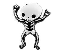 Generic Skeleton Aluminium Balloon 84 x 10 cm White and Black