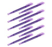Generic Skin Marker Pen Set for Precision Eyebrow Measurement and Design 10 Pieces Double Headed and Ruler for Beauty Salons Purple