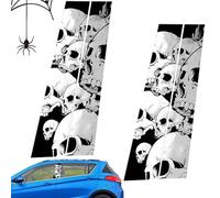 Generic Skull Car Pillar Sticker, Black Gothic Skull Car Decal, Outdoor Vehicle Sticker