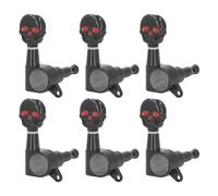 Generic Skull Guitar Tuning Pegs Set Unique Stylish Design Improve Tone Quality Replacement Parts for Electric Acoustic Guitars Metal Black 6PCS