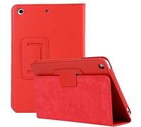 Generic Slim Folding Folio Stand Case for iPad Pro 12.9-inch 2017/2015 (Old Model, 2nd & 1st Generation), Lightweight Magnetic Closure PU Leather Flip Shockproof Auto Wake/Sleep Smart Cover Red