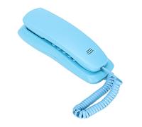 Generic Slim Landline Desk Phone With Night Light and Anti Interference for Office Hotel Room 7.9x2.4x2.2in (Blue)