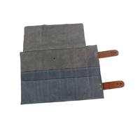 Generic Slot Leather Hairdressing Scissor Bag with Comb Pouch for Barbers and Stylists Rolling Tool Organizer for Salon Haircutting Equipment