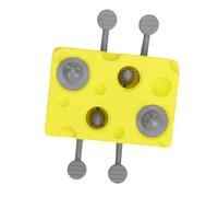 Generic Slow Feeder Cat Puzzle Interactive Treat Toy Mental Engagement Food Dispenser for Kitten Cats Plastic Material 23.5x16.5x7cm 1 Unit (Yellow)