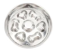 Generic Slow Feeder Dog Bowl Stainless Steel 2 Cups Anti Slip for Small Medium Large Pets Perfect for Eating and Digestion (Bone Love Pattern; 25x25x5cm / 9.84x9.84x1.97in)