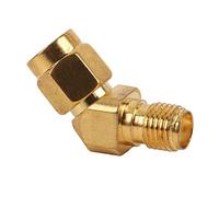 Generic SMA 45° Male to Female Connector Stable Antenna Meter Connector for Wireless Communication System Copper Plated With Gold for Antenna, GPS System