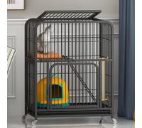 Generic Small Animal Playpens Cat Cage,cat Cages Indoor Large With Litter Box Indoor Cat Cages Enclosures On Wheels For Kitten Guinea(Size:78 * 55 * 108cm,Color:11pcs) wisdom(6pcs,78 * 55 * 100cm)