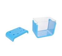 Generic Small Betta Fish Tank with Colorful LED Light, Night Light Function, Easy Operation, Suitable for Various Small Pets Like Fighting Fish, Turtles, Plastic Size: 5.31x3.15x4.92in