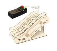 Generic Small Electric Elevator Model DIY Stem Kits for Wooden Puzzle Engineering Building Model with Realistic Conveyor Belt Technology Educational Tool for Family Bonding and Fun