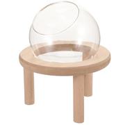 Generic Small Glass Pet Bathtub Sand Bath Box with Wooden Bottom 10Cm - Smooth Surface Hamster Sand Bath for Daily Use at Home